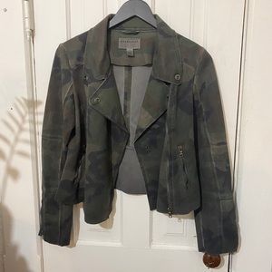Anthropologie camo moto jacket